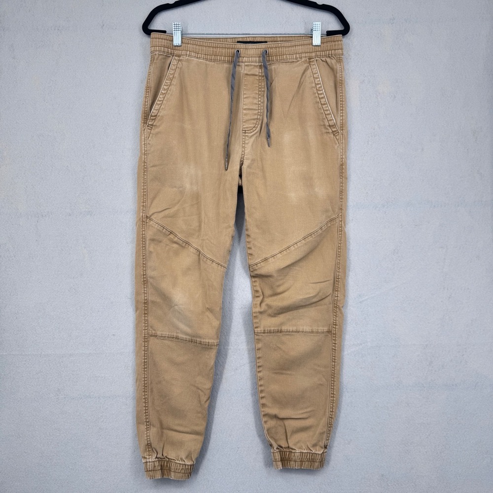 Iron Co Jogger Pants Mens Medium Tan Khaki Twill Utility Gorpcore Streetwear